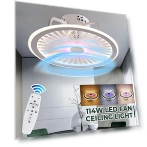 Modern LED Ceiling Fan with Light App and Remote Control — Ceiling Fan Lighting Solutions, The Romantics