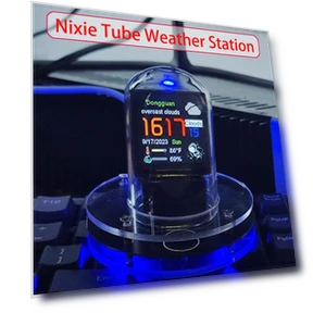 DIY Cyberpunk Style Smart Wifi Glow Tube Clock — Clocks, Daily necessities-V
