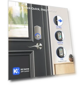 Fingerprint Smart Lock with Lever Handles — Smart Home Security, Veise