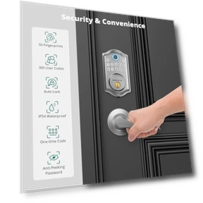 Keyless Entry Door Lock with Handle — Padlocks & Hasps, AkaGear