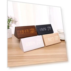 LED Digital Wooden Alarm Clock — Clocks, Daily necessities-V
