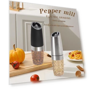 Smart Electric Salt and Pepper Mill with Gravity Sensor — Pepper Mills, Golden Fern