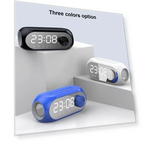 Smart LED Alarm Clock with FM Radio and Bluetooth Speaker — Clock Radios, Daily necessities-V