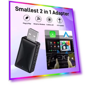 2 in 1 AI Box Mini Adapter for Wireless Carplay and Android Auto — Car Accessories & Gadgets, JOHO - CarGear