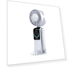 Adjustable Speed Silent Desk Fan with LED Display — Portable Cooling Solutions, Quality Life