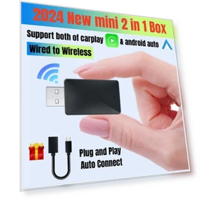 Carplay and Android Auto AI Box 2 in 1 Mini Adapter — Stereo Receivers, JOHO - CarGear