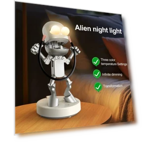 Cute Cartoon Robot LED Night Light — Night Lights, dooob