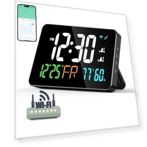 Smart Digital Wall Clock — Alarms & Clocks, TOP-MALL-001