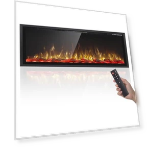 Electric Fireplace Ultra Narrow Frame & Wide Screen — Electric Heating Solutions, PRETZI