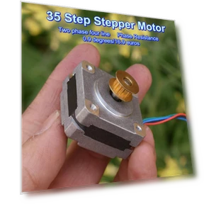 Small 35mm 2-phase 4-wire stepper motor with dual ball bearing 5mm shaft — 3D Printer Motors, BagFashion