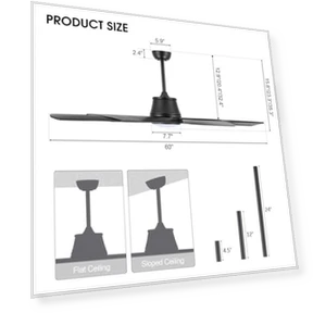 Smart Ceiling Fan with Light — Overhead Lighting, LEDLUX