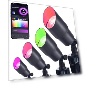 Smart RGB Landscape Lighting Kit — Outdoor Light Projectors, iYogaled
