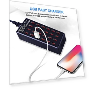 24-Port USB Charging Station — Power Hubs, MIXILIN