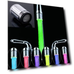 Changing Colors Bathroom Accessories Stream Sensor Water Faucet Tap — Tap Lights, MUXUE