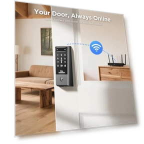 AI Palm Vein Smart Lock with Built-in Doorbell — Smart Home Security, TCL