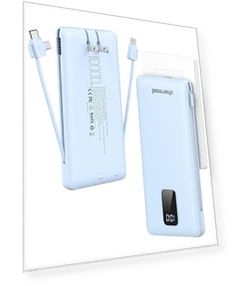 Portable Charger with Built-in Cables & Wall Plug — Chargers, Charmast