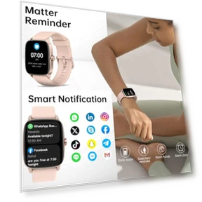 Smart Watch with Bluetooth Call & AI Voice — Smartwatches, KIBFLE