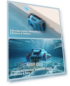 Cordless Pool Vacuum Robot — Automated Pool Maintenance, HISION