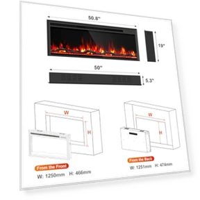 Linear Fireplace Heater — Electric Heating Solutions, Eshoma