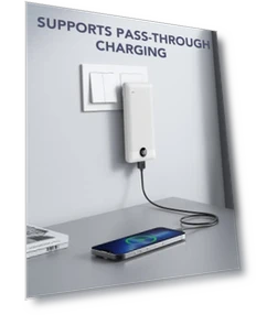 Portable Charger with Built-in Cables and AC Wall Plug — Charging Solutions, VRURC