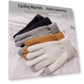 Winter Warm Non-Slip Knitted Cycling Gloves — Gloves, TopSky