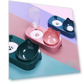 Automatic Double Water Bowl for Dogs and Cats — Feeding Supplies, AI Supermarket