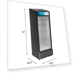 Commercial One Glass Door Display Upright Beverage Refrigerator Cooler Merchandiser — Drink Coolers, KoolMore