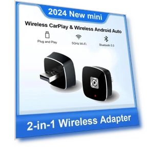 Wireless Carplay Adapter for Android iPhone Auto 2 in 1 — Phone Accessories, JOHO - CarGear