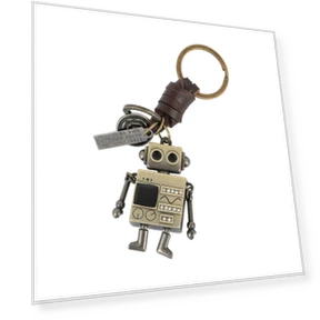 Movable Bronze Robot Keychain — Keychains & Keyrings, Lieifeitum
