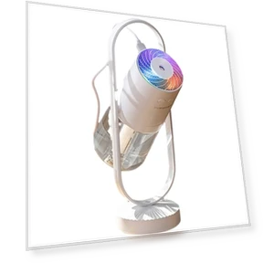 Portable Mini Humidifier with LED Lights — Air Moisturizers, fuliying