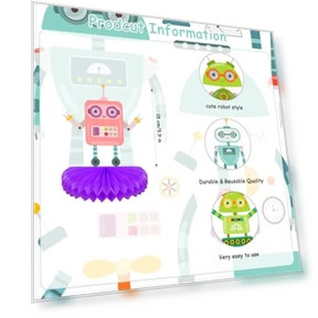 Vibrant Robot Honeycomb Ball Centerpieces & Standing Table Toppers Decorations Set — Party Centerpieces, Jajajuegos