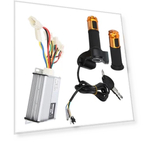 36V 1000W Controller with Universal Throttle Grip and Display Screen Kit — Brake Controls, 3CZY