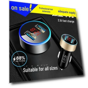 Smart Car Charger with Dual USB Ports and LED Lighting — Vehicle Power Solutions, Smarter than future