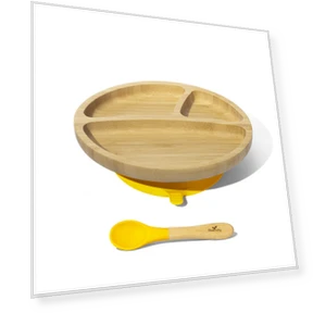 Smart Start Feeding Plate with Suction Base and Spoon — Dishes, AniWorld