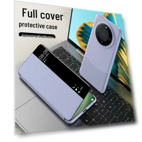 Ultra-Thin Leather Smart Window Phone Case — Basic Cases, Polaris star