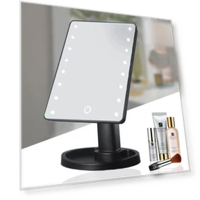 360° Rotating LED Makeup Mirror with 16 Lights and Touch Control — Makeup, Deals Supermarket