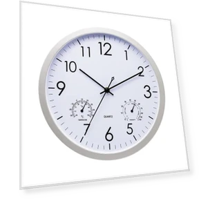 Decorative Round Outdoor Clock with Thermometer and Humidity — Outdoor Clocks, Darling Home