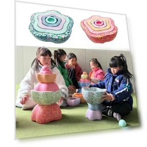 Sensory Game Stepping Stones Foam — Stacking Blocks, GreenTreea