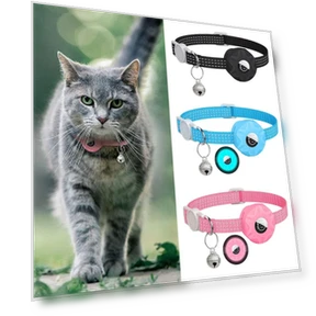 Reflective Pet Collar for AirTag — Trackers, Wuenjing3