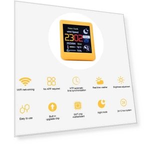 Smart Wi-Fi Clock with Weather Forecast — Alarms & Clocks, leerpai