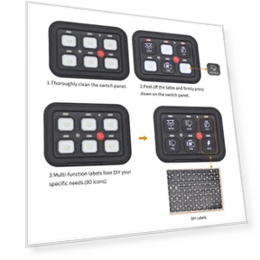 6-button switch panel for car — Panel Dimmer, craftDIY
