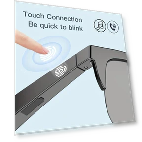 Bluetooth Polarized Sunglasses with Touch Control — Smart Glasses, Musk