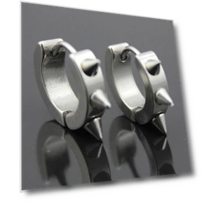 Smart Punk Gothic Stainless Steel Hoop Stud Earrings — Smart Jewelry, AVE