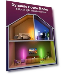 Smart RGB LED Corner Floor Lamp — Standing Lights, Keepsmile