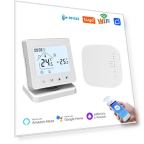 Smart WiFi Wall-Mounted Boiler and Hydraulic Heating Thermostat — HVAC Controls, Discount Domain
