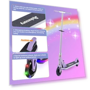 Foldable Kick Scooter with Light Up Wheels — Helmets, Rahmory