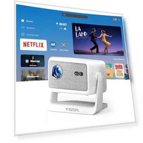 Smart Projector with WiFi and Bluetooth — Home Theater Projectors, VISSPL
