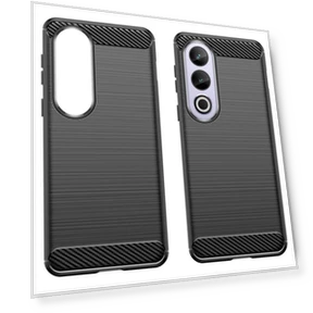 Carbon Fiber Texture Brushed TPU Phone Back Cover — Basic Cases, Smartwatch 2025