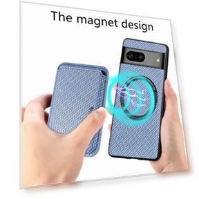 Carbon Fiber Texture Drop-proof Case with Detachable Magnetic Card Holder — Basic Cases, Smartwatch 2025