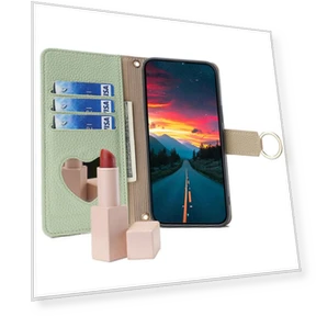 Crossbody Case Zipper Pocket Phone Cover with Makeup Mirror — Phone Accessories, Smartwatch 2025